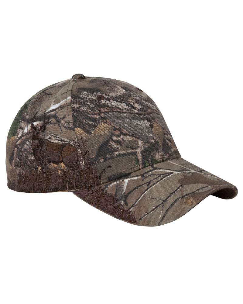 dri duck di3282 deer mule camo structured mid-profile hat Front Fullsize