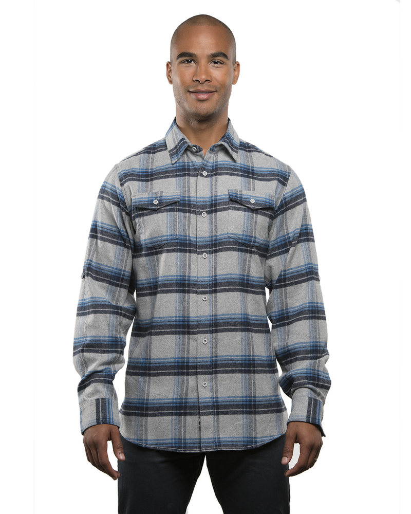 Burnside B8210 Men's Plaid Flannel Shirt Front Fullsize"