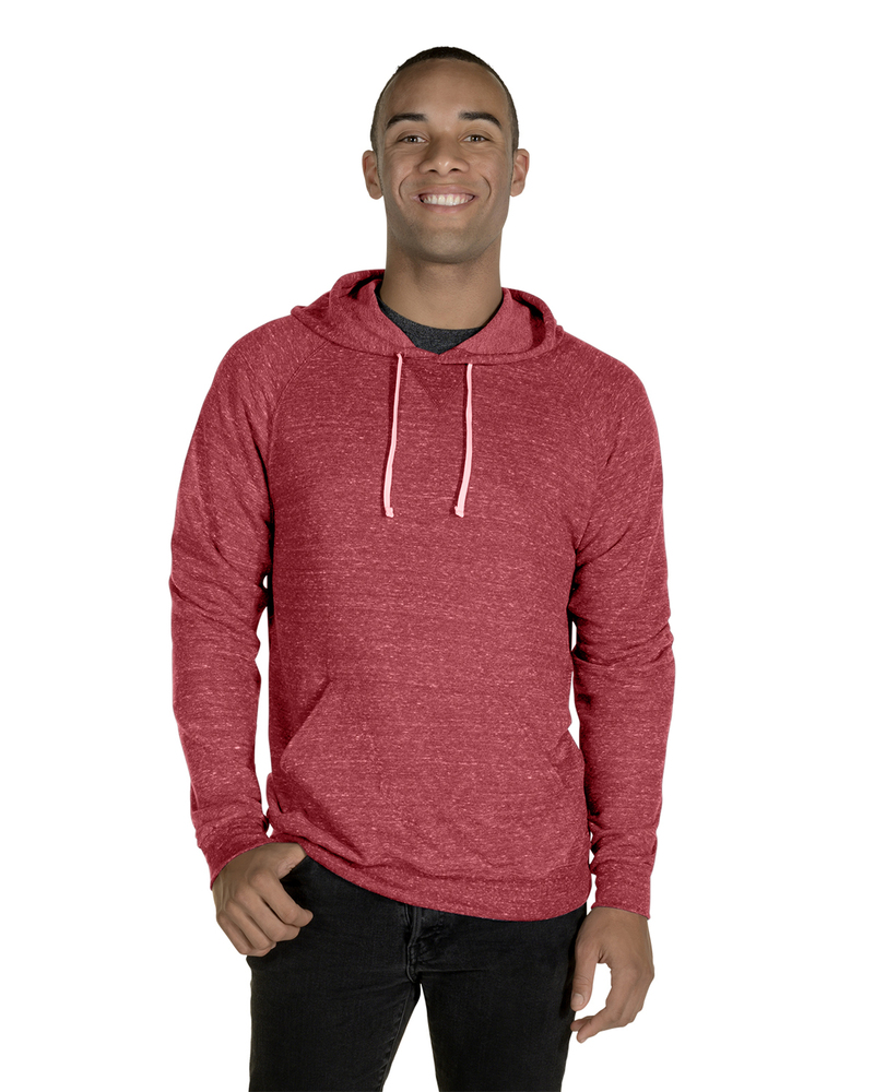 Jerzees 90MR Snow Heather French Terry Raglan Hoodie Front Fullsize"