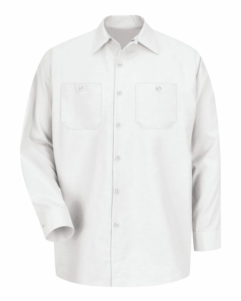 Red Kap SP14 Long Sleeve Industrial Work Shirt Front Fullsize"