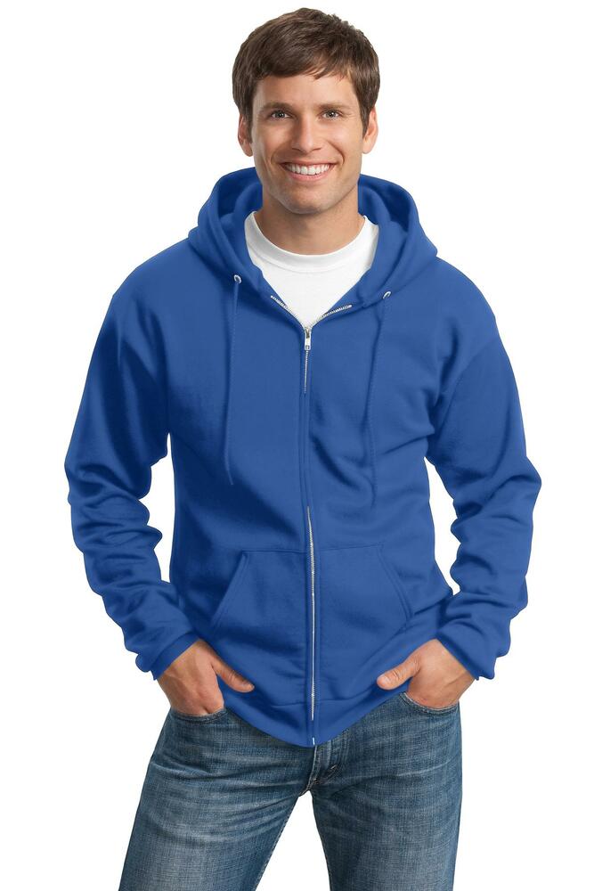 Port & Company PC90ZHT Tall Essential Fleece Full-Zip Hooded Sweatshirt Front Fullsize"