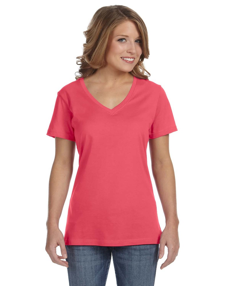 Anvil 392A Ladies' Featherweight V-Neck T-Shirt Front Fullsize"