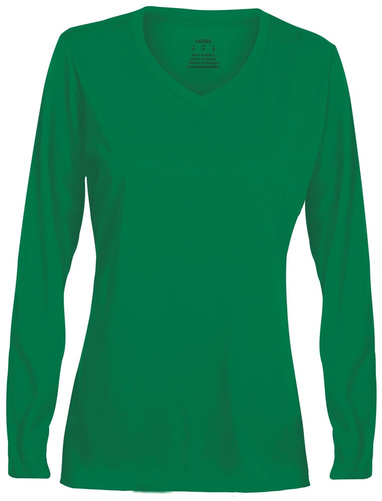 augusta sportswear 1788 ladies nexgen wicking long sleeve tee Front Fullsize