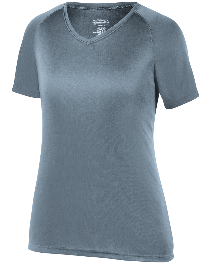 augusta sportswear 2792 ladies attain wicking raglan sleeve tee Front Fullsize