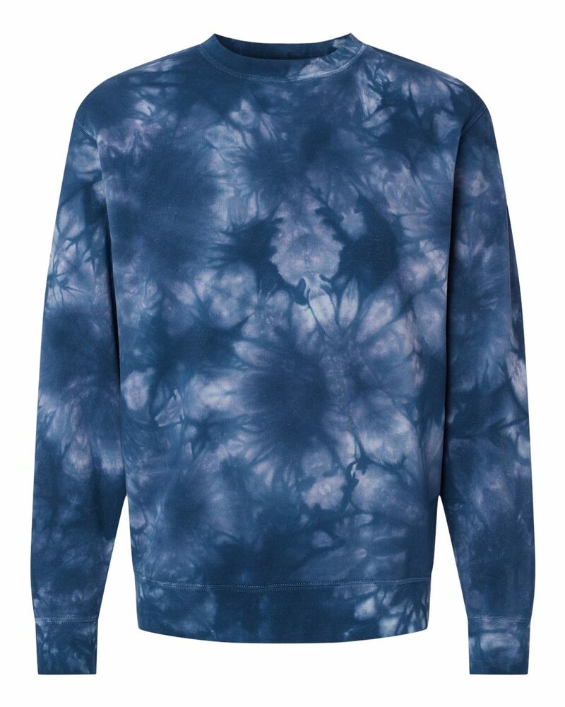 independent trading co. prm3500td unisex midweight tie-dyed sweatshirt Front Fullsize