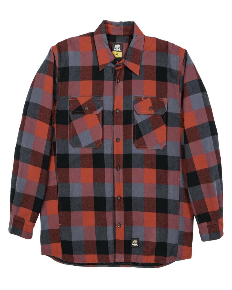 berne sh69t men's tall timber flannel shirt jacket Front Fullsize