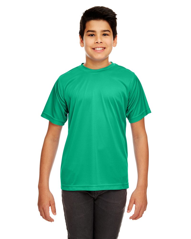 UltraClub 8420Y Youth Cool & Dry Sport Performance Interlock T-Shirt Front Fullsize"