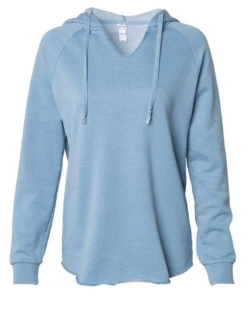 Independent Trading Co. PRM2500 Women’s Lightweight California Wave Wash Hooded Sweatshirt Front Fullsize"