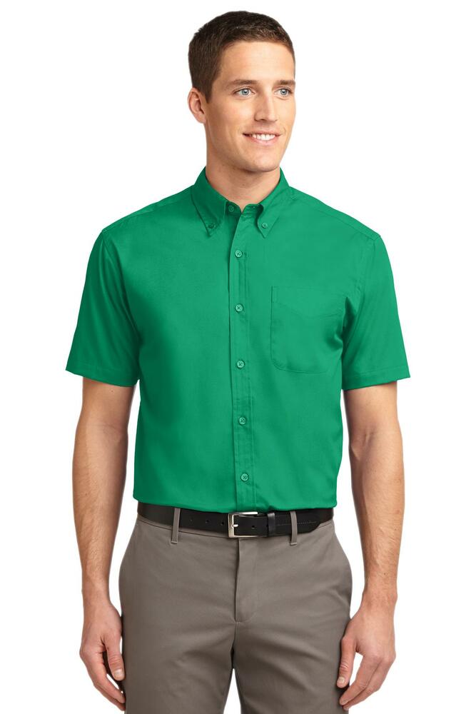 port authority tls508 tall short sleeve easy care shirt Front Fullsize