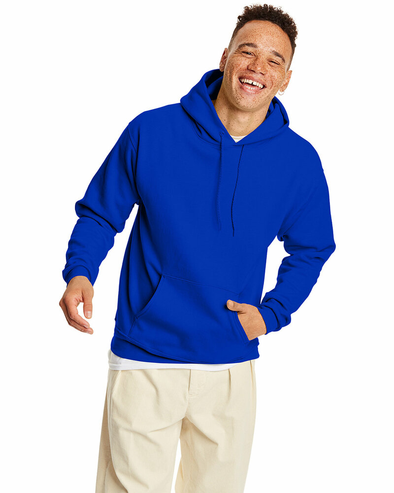 Hanes P170 Unisex Ecosmart® 50/50 Pullover Hooded Sweatshirt Front Fullsize"