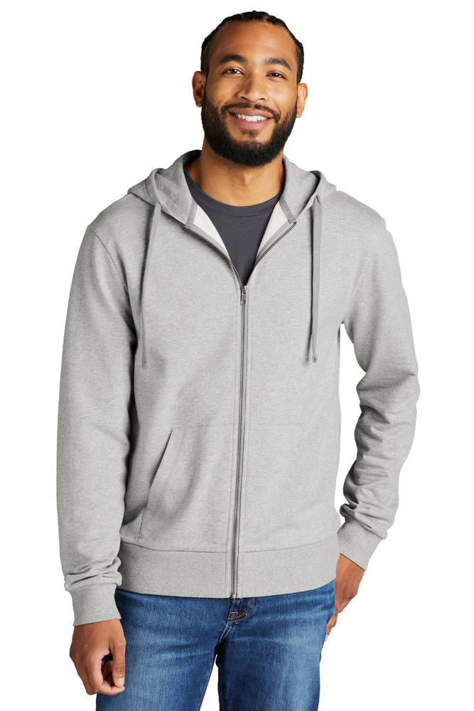 allmade al4002 unisex organic french terry full-zip hoodie Front Fullsize