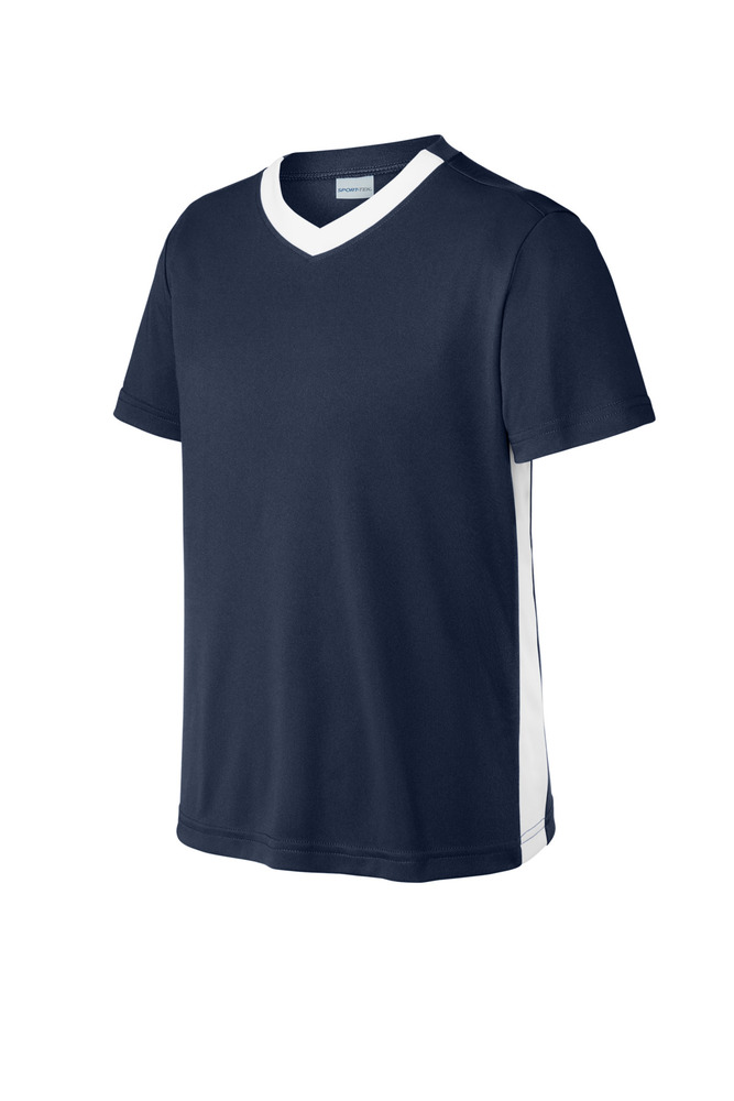 Sport-Tek YST101 Youth Competitor ™ United V-Neck Front Fullsize"