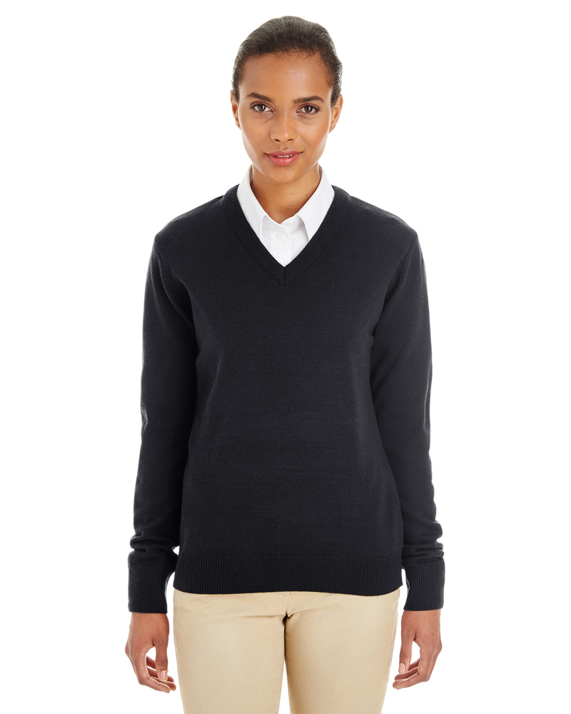 harriton m420w ladies' pilbloc™ v-neck sweater Front Fullsize
