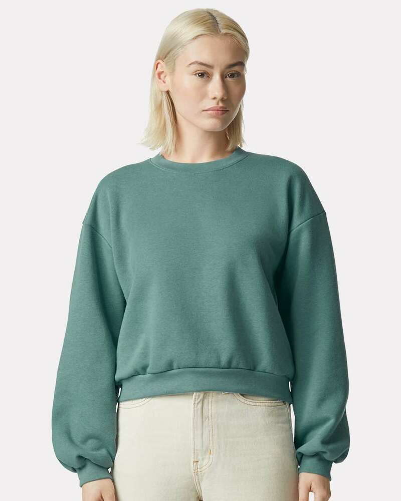 american apparel rf494 ladies' reflex fleece crewneck sweatshirt Front Fullsize