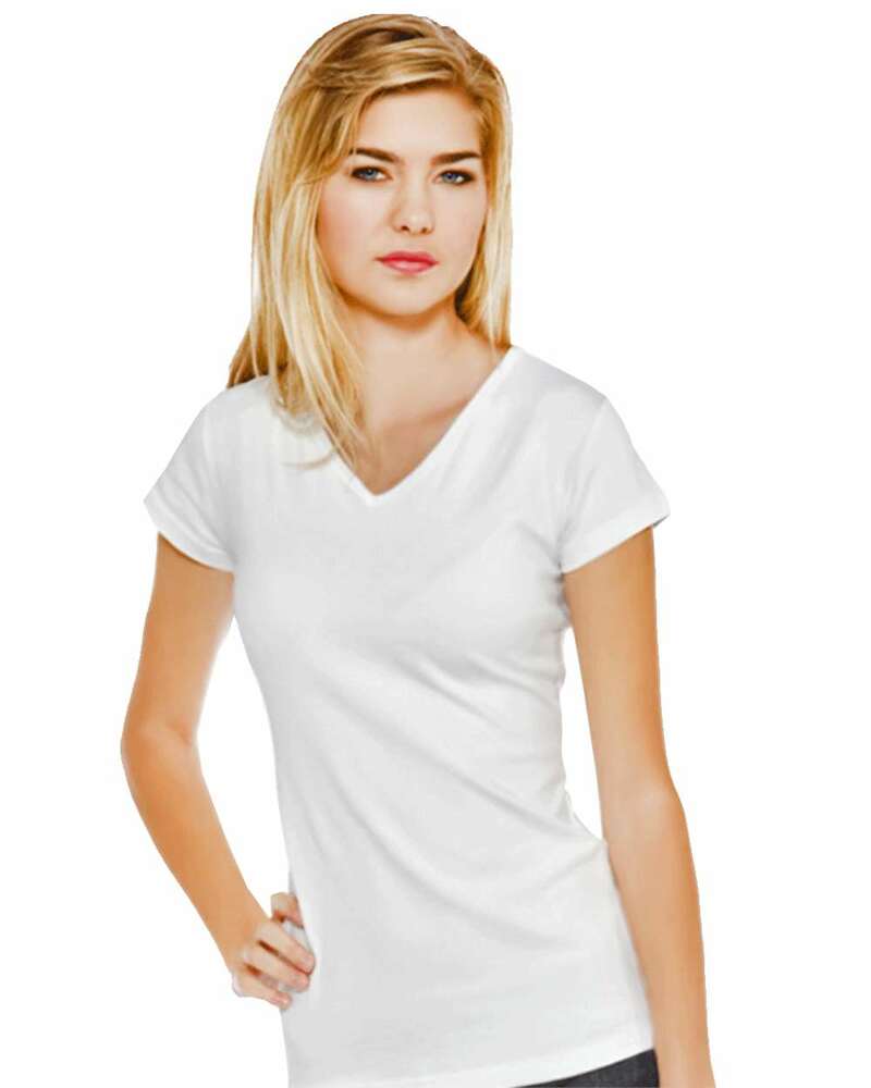 in your face a18 women's v-neck t-shirt Front Fullsize