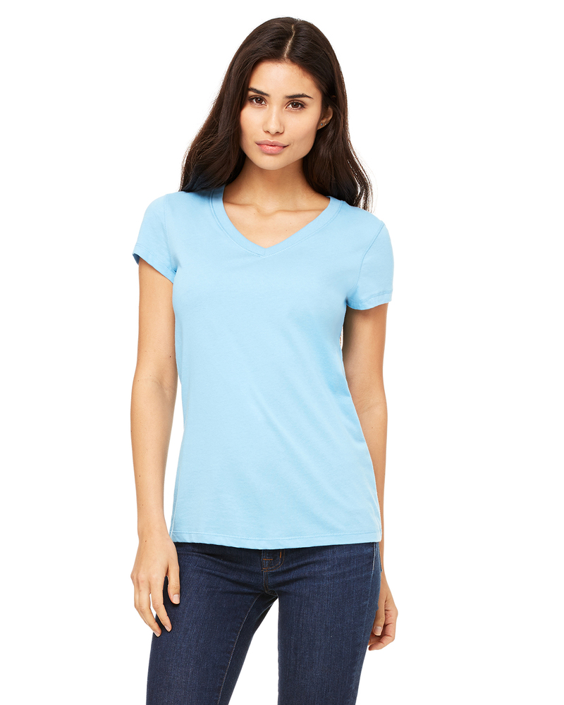 bella + canvas b6005 ladies' jersey short-sleeve v-neck t-shirt Front Fullsize