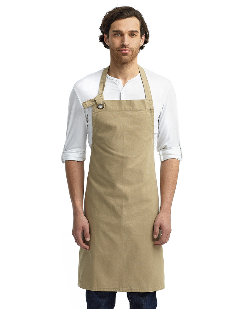 Artisan Collection by Reprime RP130 Unisex Calibre Heavy Cotton Canvas Bib Apron Front Fullsize"