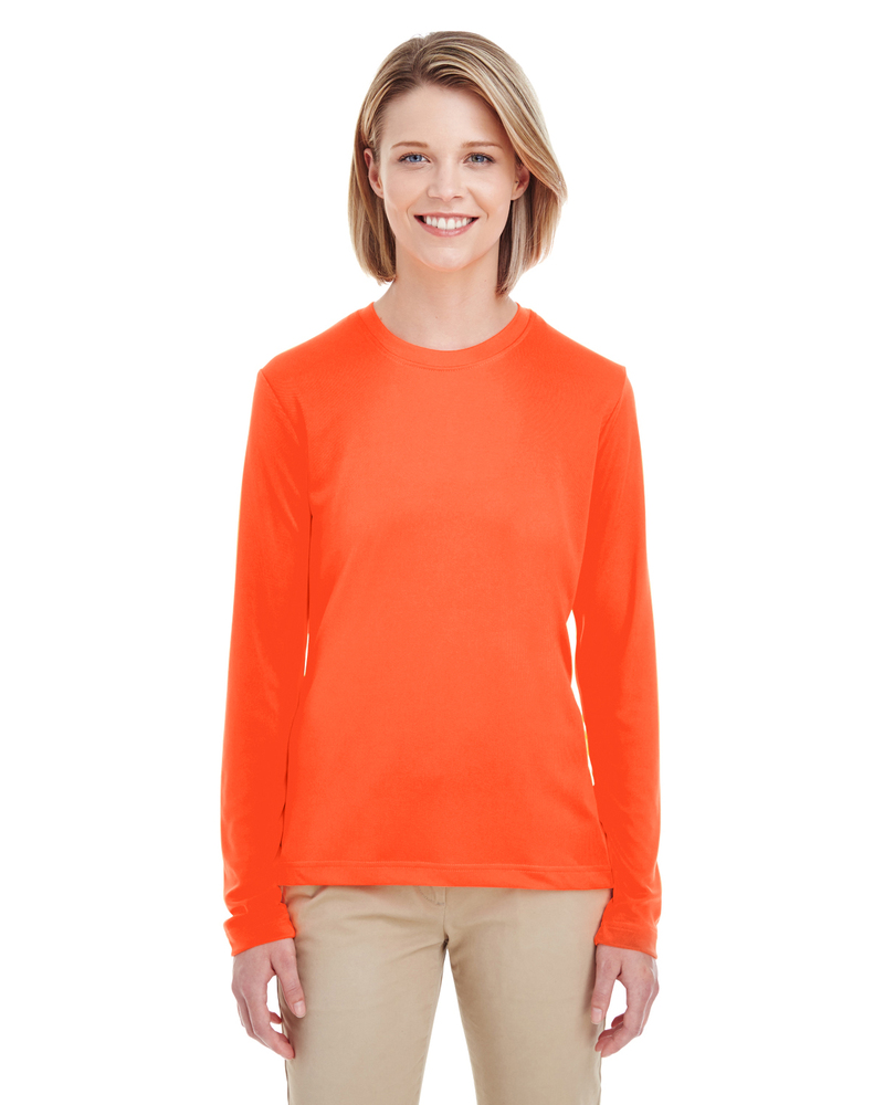UltraClub 8622W Ladies' Cool & Dry Performance Long-Sleeve Top Front Fullsize"