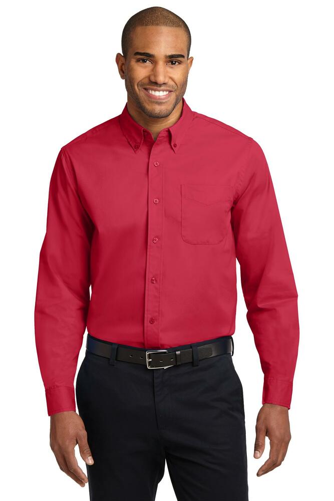Port Authority TLS608 Tall Long Sleeve Easy Care Shirt Front Fullsize"