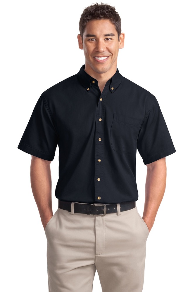 Port Authority S500T Short Sleeve Twill Shirt Front Fullsize"