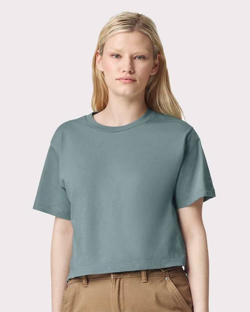 American Apparel 102AM Women's Fine Jersey Boxy Tee Front Fullsize"