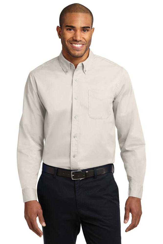 port authority tls608 tall long sleeve easy care shirt Front Fullsize