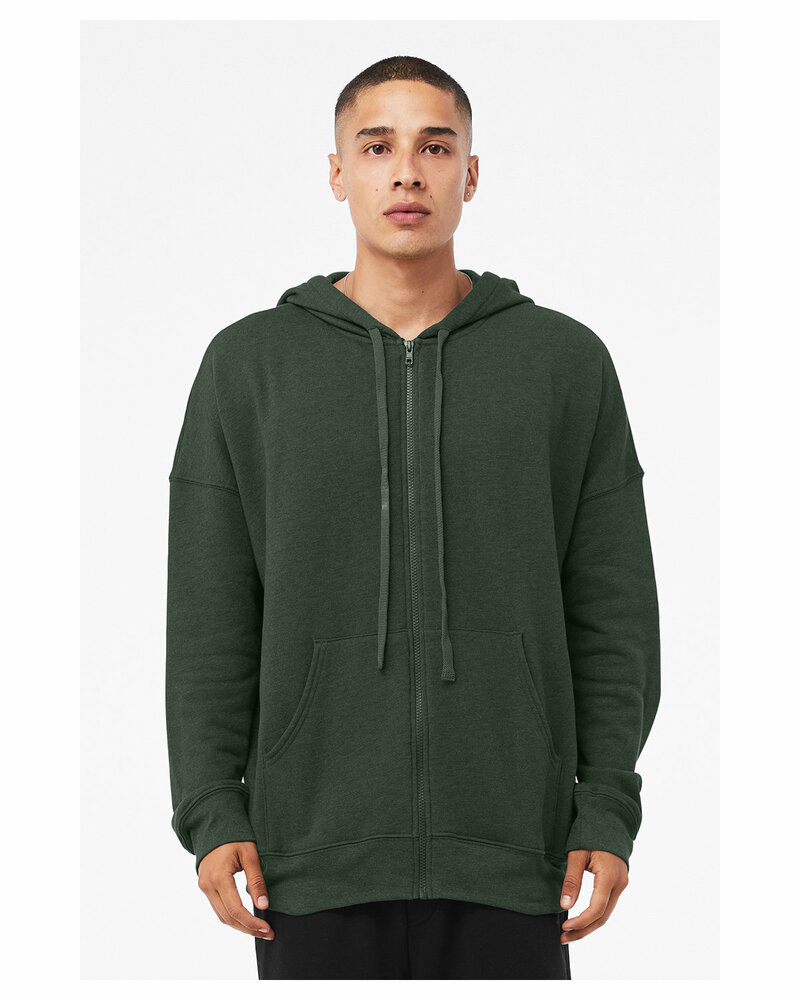 Bella + Canvas 3759 Unisex Sponge Fleece DTM Full-Zip Hooded Sweatshirt Front Fullsize"