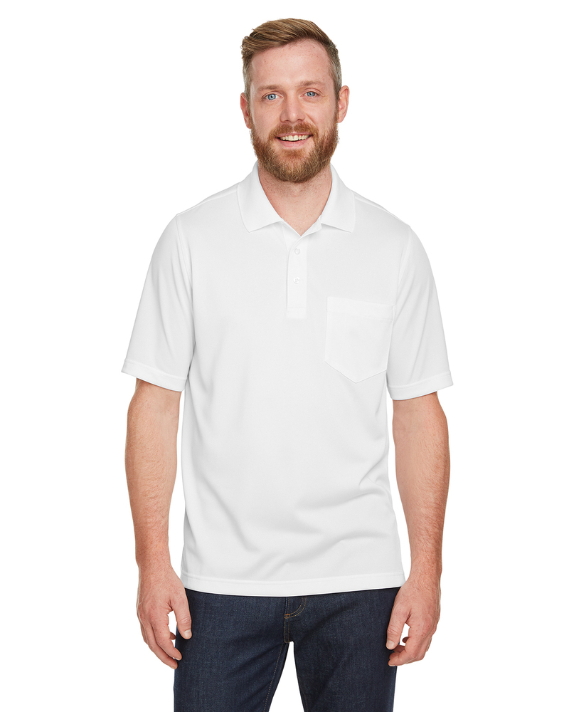 Harriton M348P Men's Advantage Snag Protection Plus IL Pocket Polo Front Fullsize"