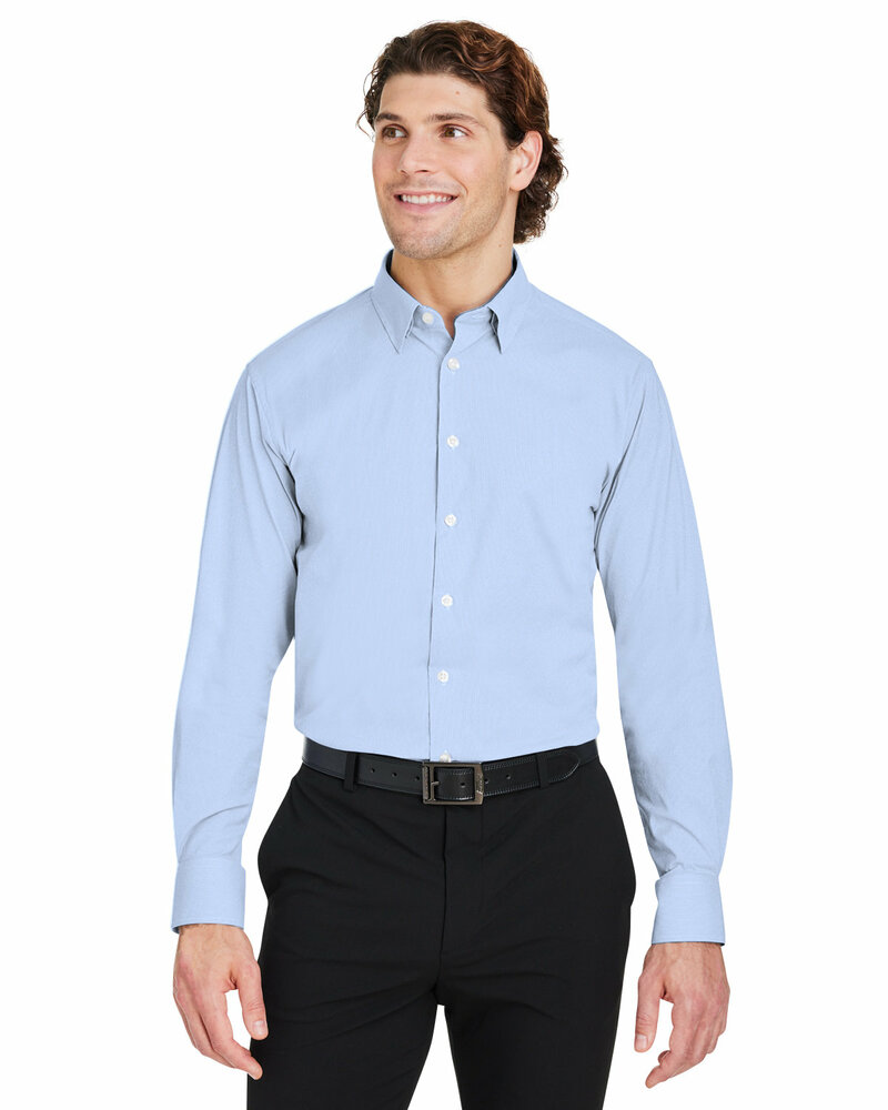 devon & jones dg537 crownlux performance® men's microstripe shirt Front Fullsize