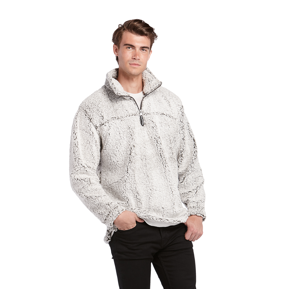 burnside b3050 1/4 zip sherpa pullover jacket Front Fullsize