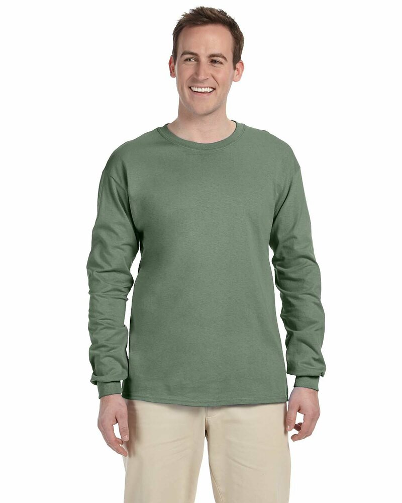 fruit of the loom 4930 adult hd cotton™ long-sleeve t-shirt Front Fullsize