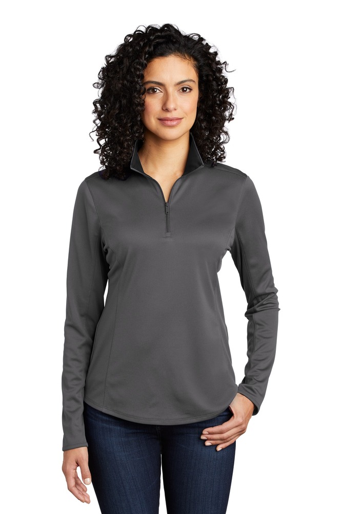 port authority lk584 ladies silk touch ™ performance 1/4-zip Front Fullsize