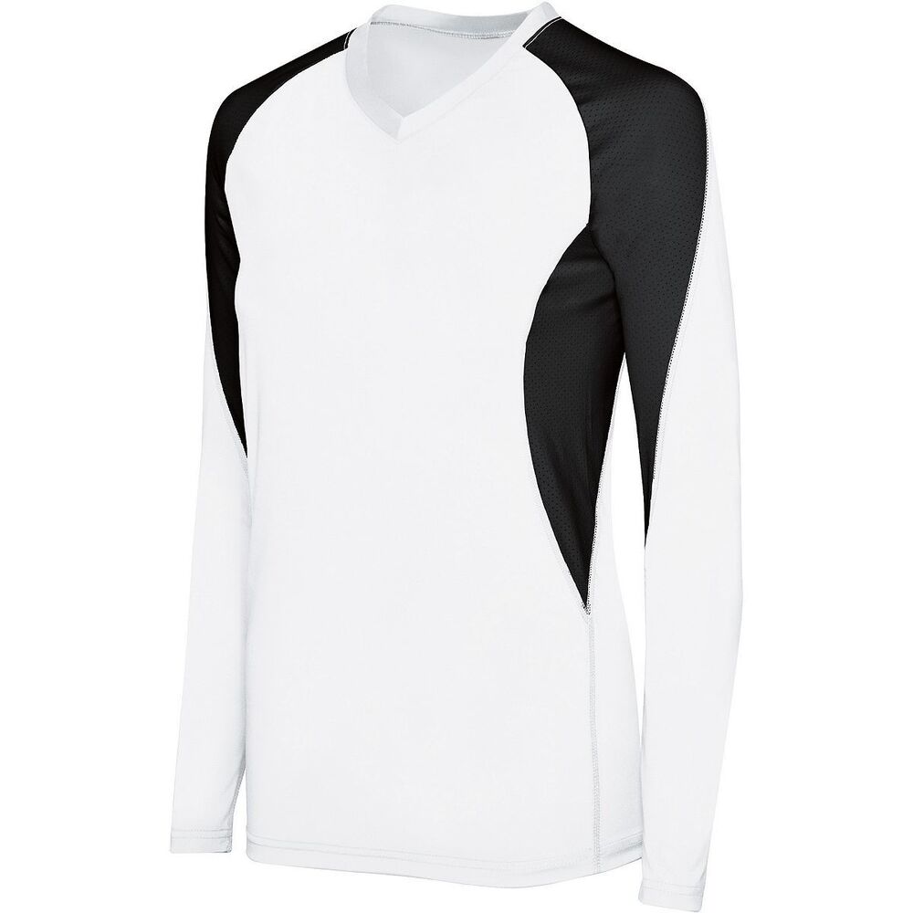 HighFive 342182 Ladies Long Sleeve Court Jersey Front Fullsize"