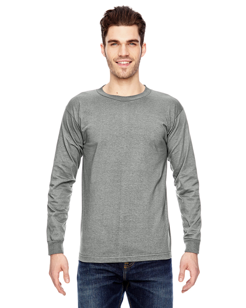 Bayside BA6100 Adult 6.1 oz., 100% Cotton Long Sleeve T-Shirt Front Fullsize"