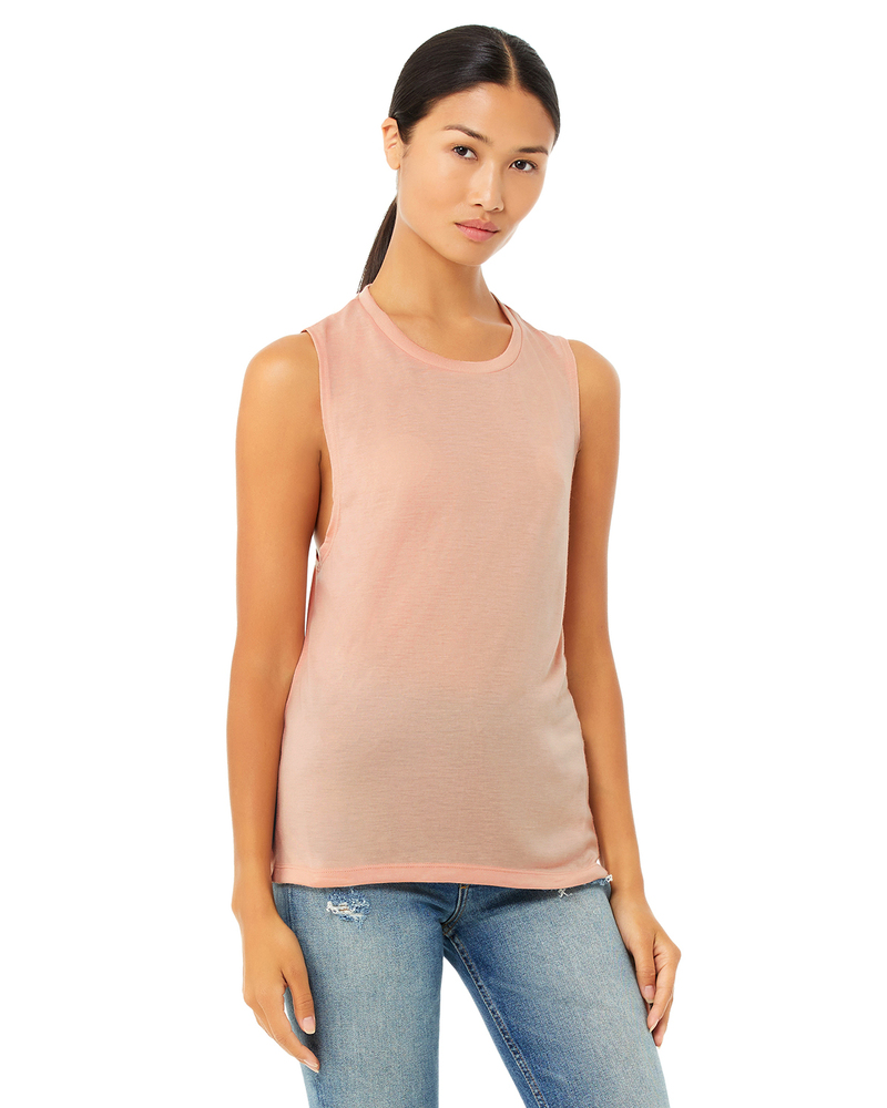 Bella + Canvas B8803 Women's Flowy Scoop Muscle Tank Front Fullsize"