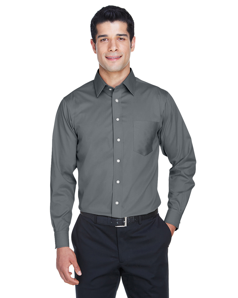 Devon & Jones DG530 Men's Crown Woven Collection™ Solid Stretch Twill Front Fullsize"