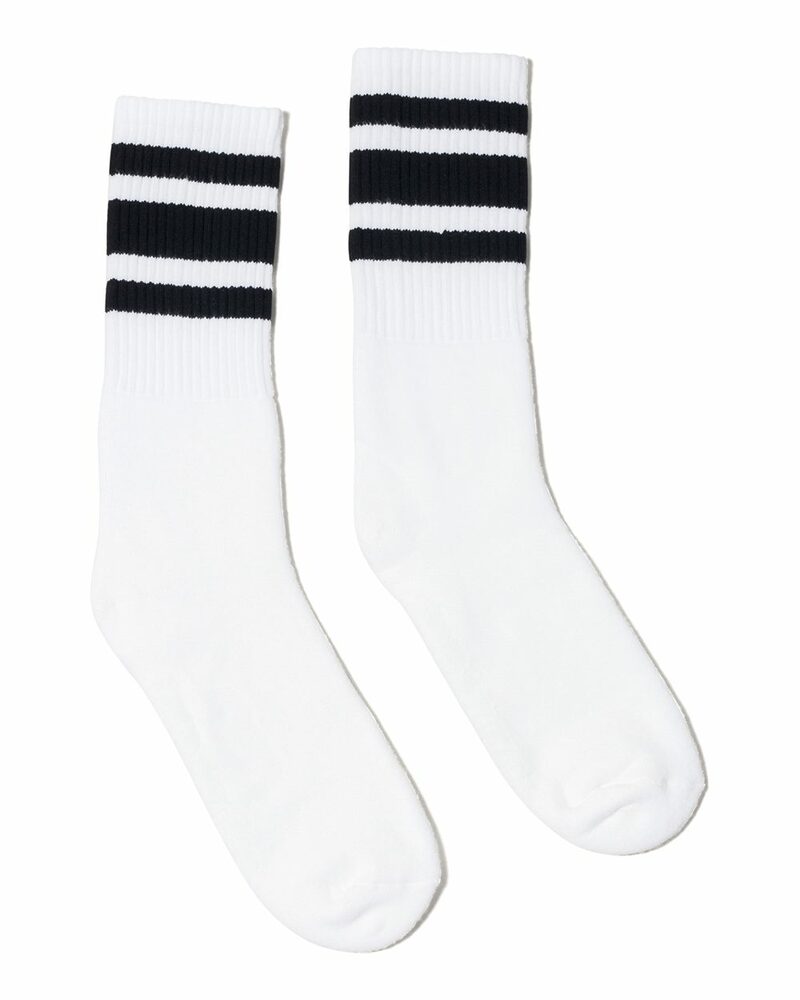 socco sc100 usa-made striped crew socks Front Fullsize