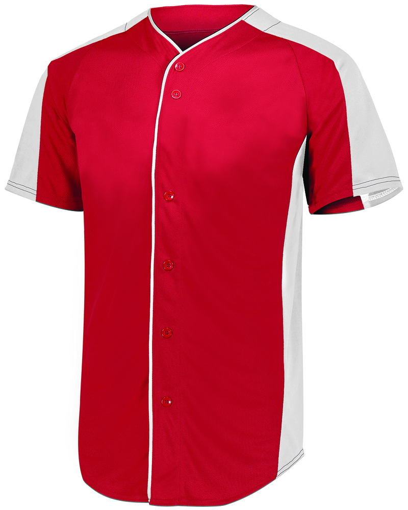 augusta sportswear 1655 full-button baseball jersey Front Fullsize