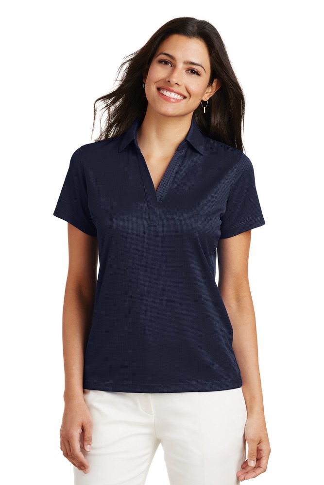 Port Authority L528 Ladies Performance Fine Jacquard Polo Front Fullsize"
