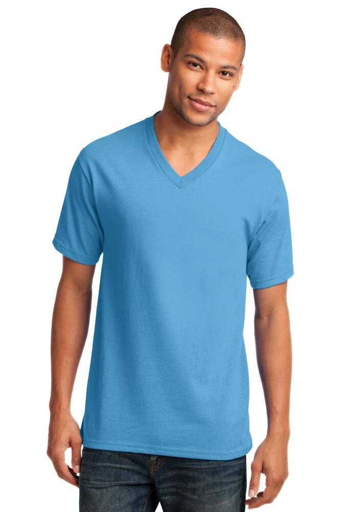 Port & Company PC54V Core Cotton V-Neck Tee Front Fullsize"