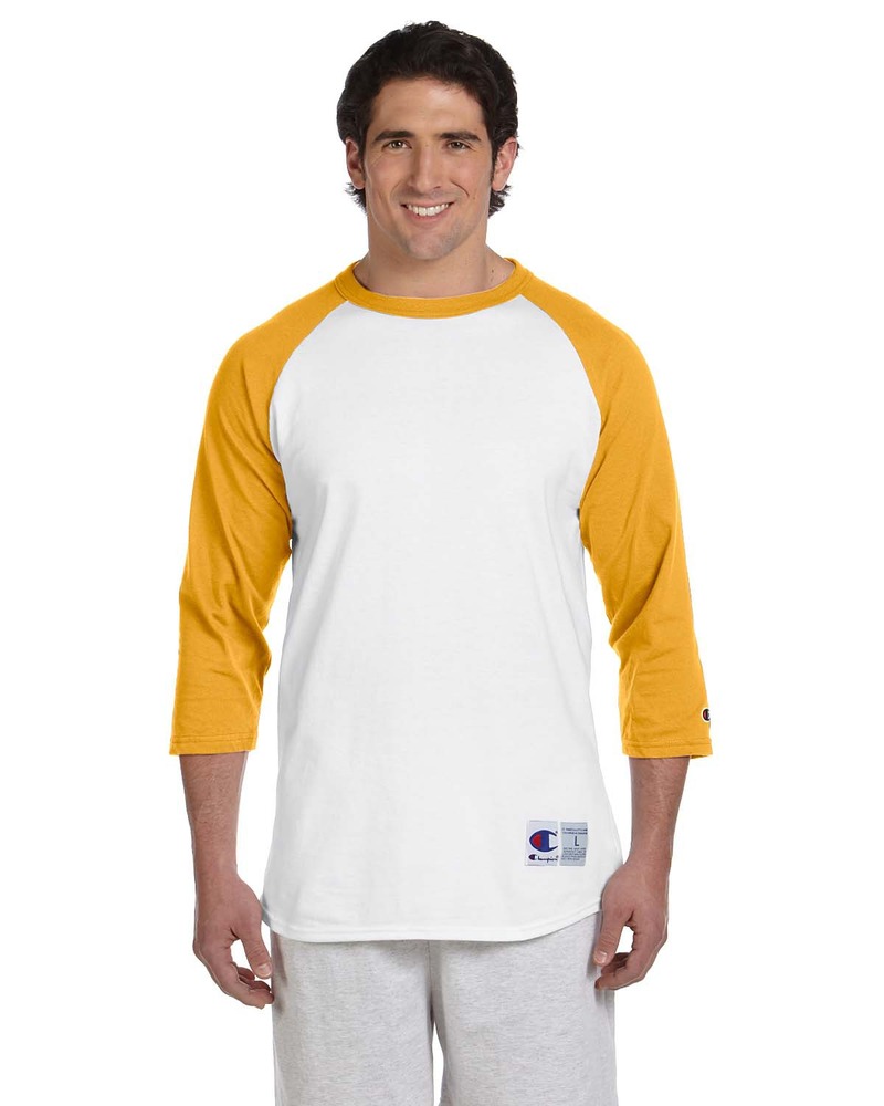 Champion T1397 Adult 5.2 oz. Raglan T-Shirt Front Fullsize"