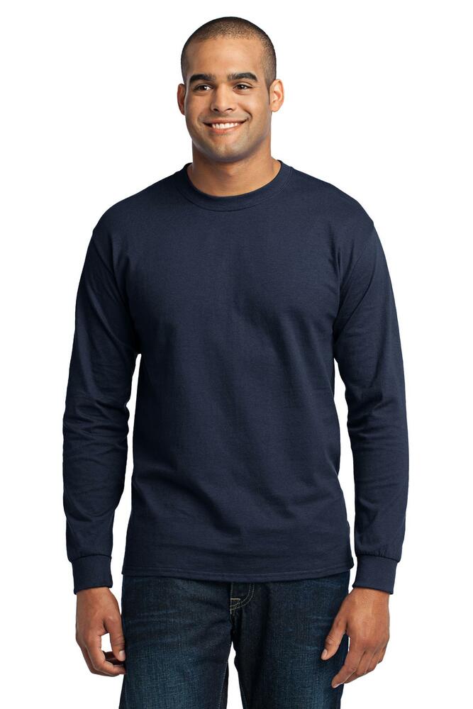 port & company pc55lst tall long sleeve core blend tee Front Fullsize