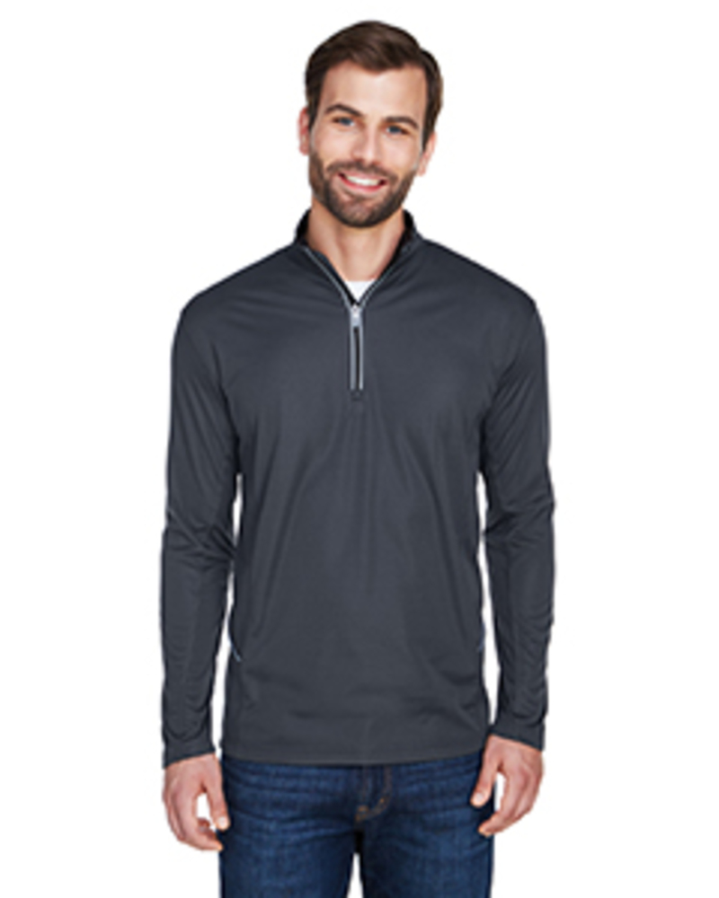 UltraClub 8230 Men's Cool & Dry Sport Quarter-Zip Pullover Front Fullsize"
