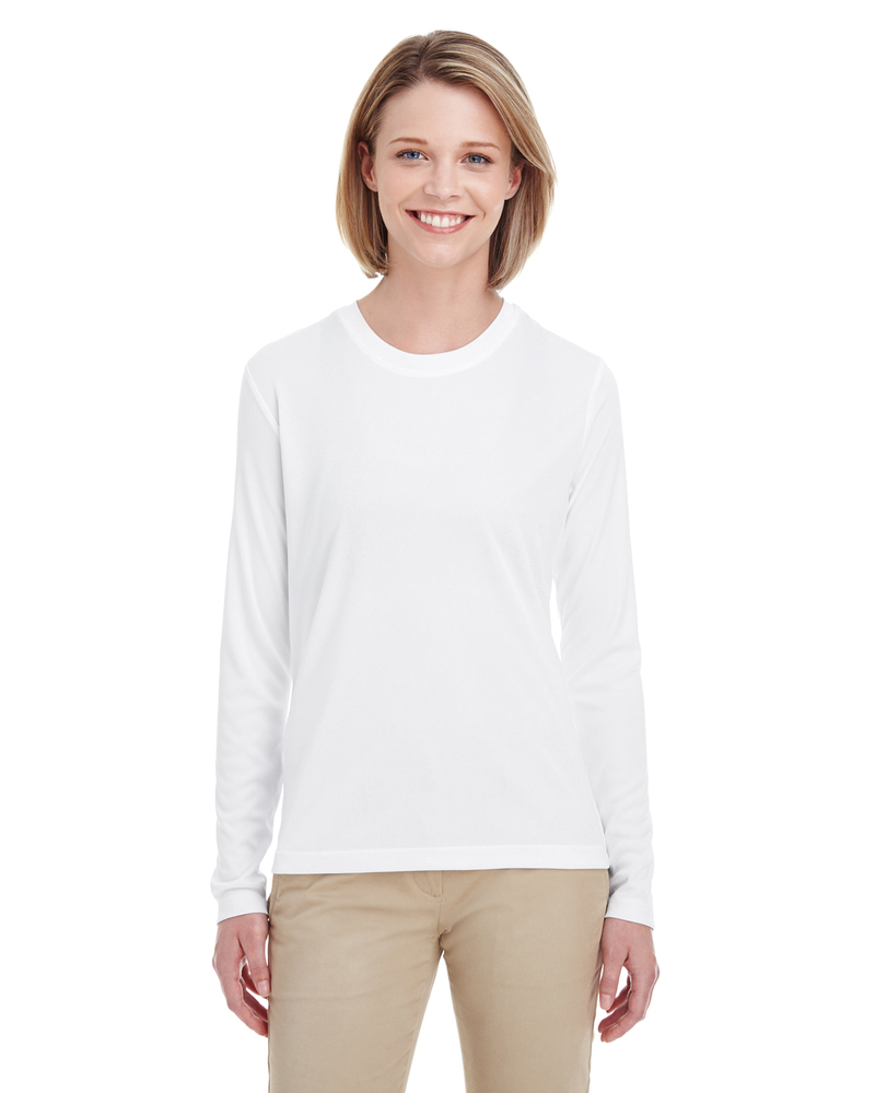 UltraClub 8622W Ladies' Cool & Dry Performance Long-Sleeve Top Front Fullsize"
