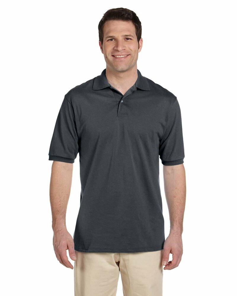 Jerzees 437 Adult SpotShield™ Jersey Polo Front Fullsize"