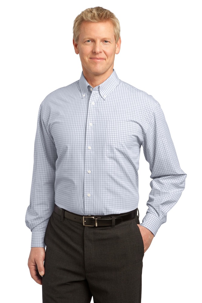 Port Authority S639 Plaid Pattern Easy Care Shirt Front Fullsize"