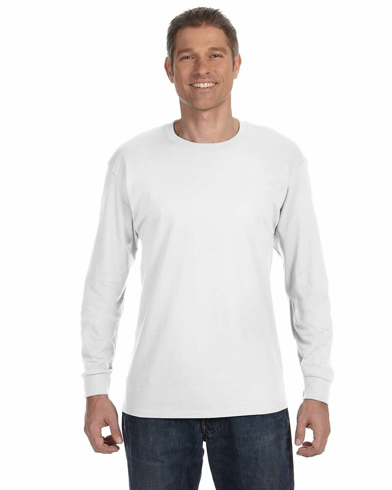 Jerzees 50/50 Cotton/Poly Long Sleeve T-Shirt, XL, White