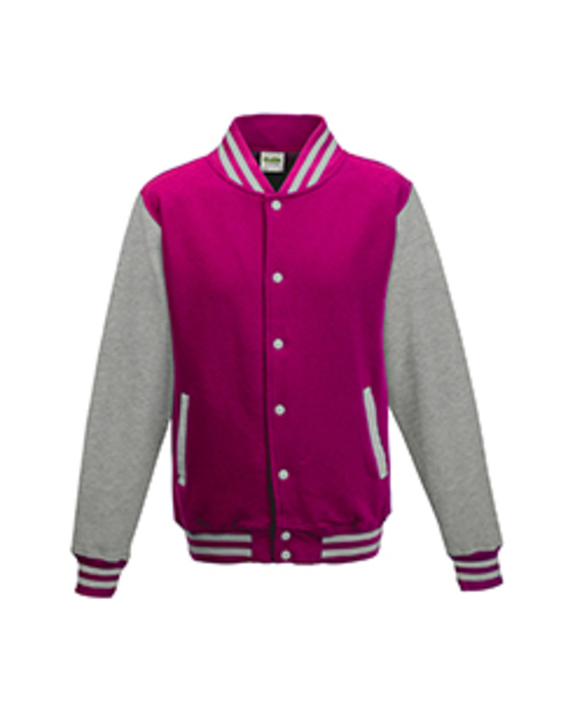 Just Hoods By AWDis JHA043 Men's 80/20 Heavyweight Letterman Jacket Front Fullsize"