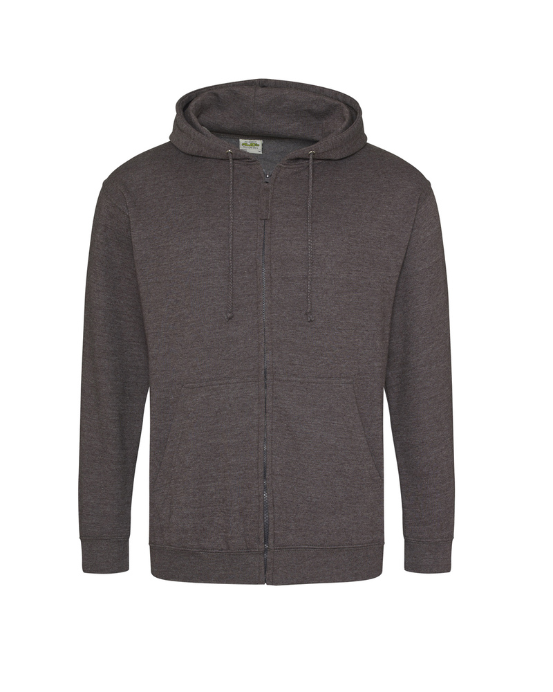 Just Hoods By AWDis JHA050 Men's 80/20 Midweight College Full-Zip Hooded Sweatshirt Front Fullsize"