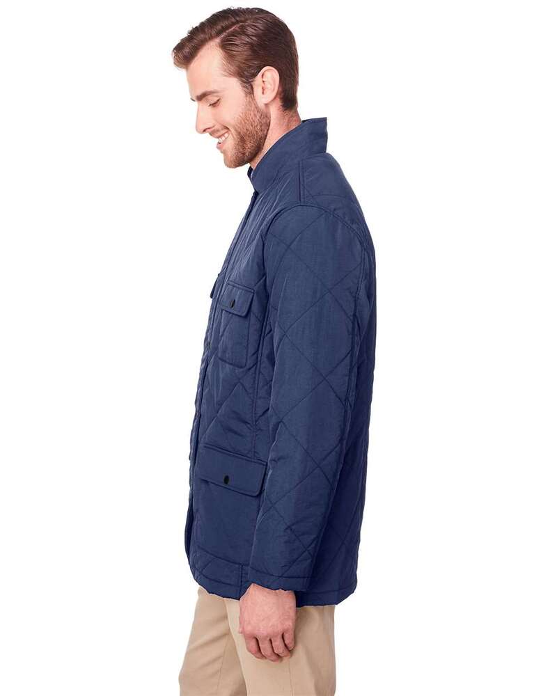 ultraclub uc708 dawson quilted hacking jacket Side Fullsize